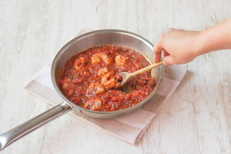 cook prawns in your sauce