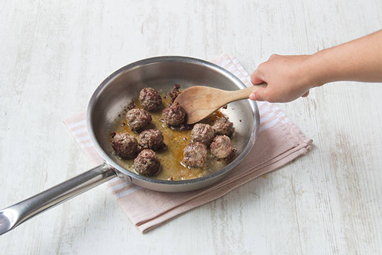 Cook the meatballs