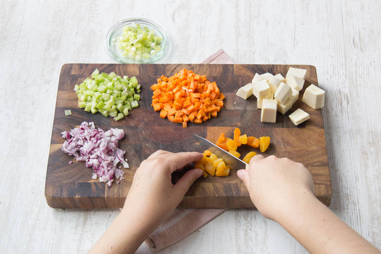 Finely chop your veggies