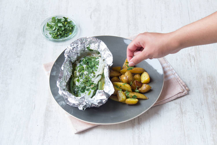 Serveer de maaltijd, eet smakelijk!