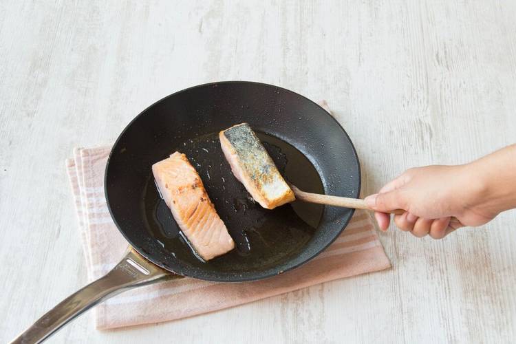 Cook the salmon