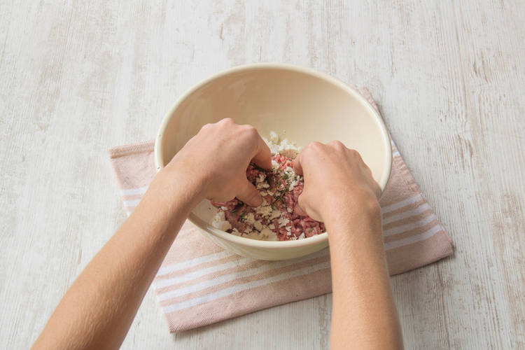 Mix together your burger mixture