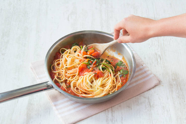 Add your pasta to your sauce