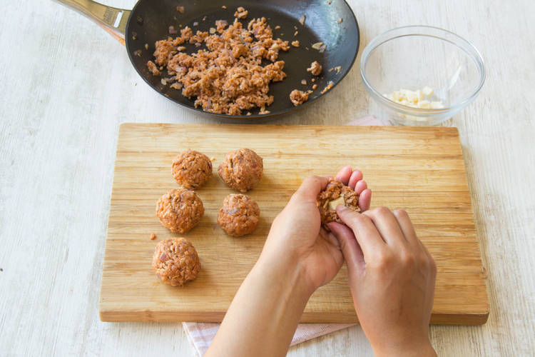 Shape your mixture into balls