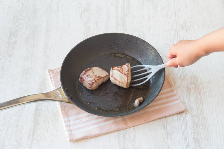 Fry duck steaks