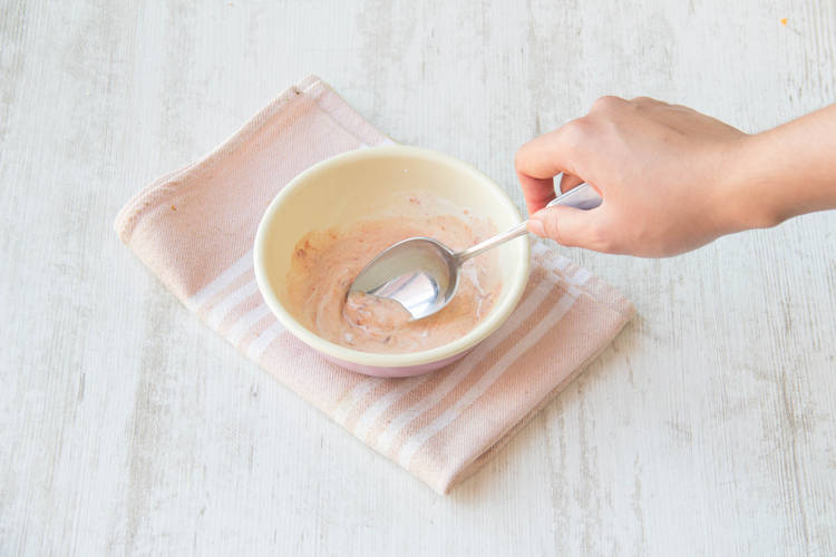 mix your tomato puree and yoghurt