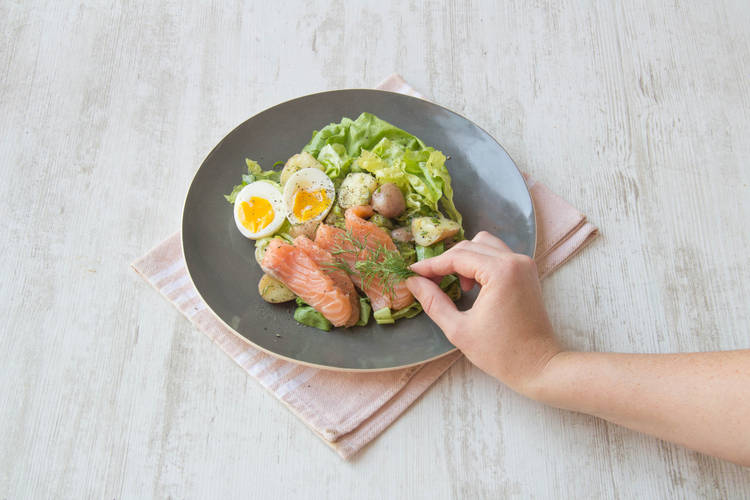 Serveer de maaltijd, eet smakelijk!