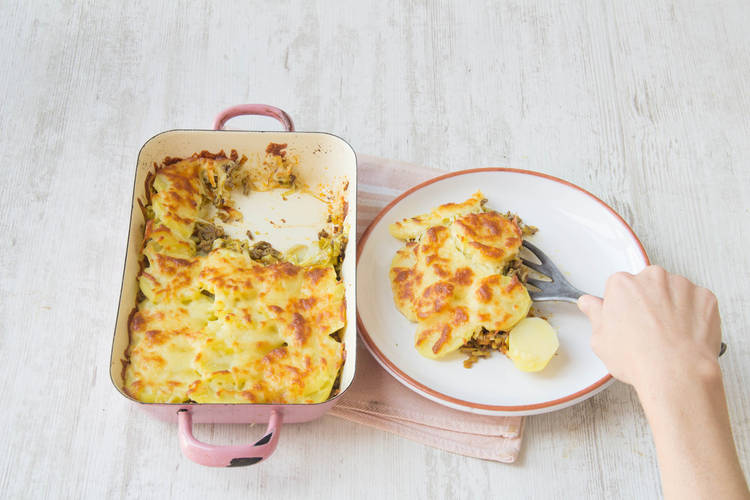 Serveer de maaltijd, eet smakelijk!