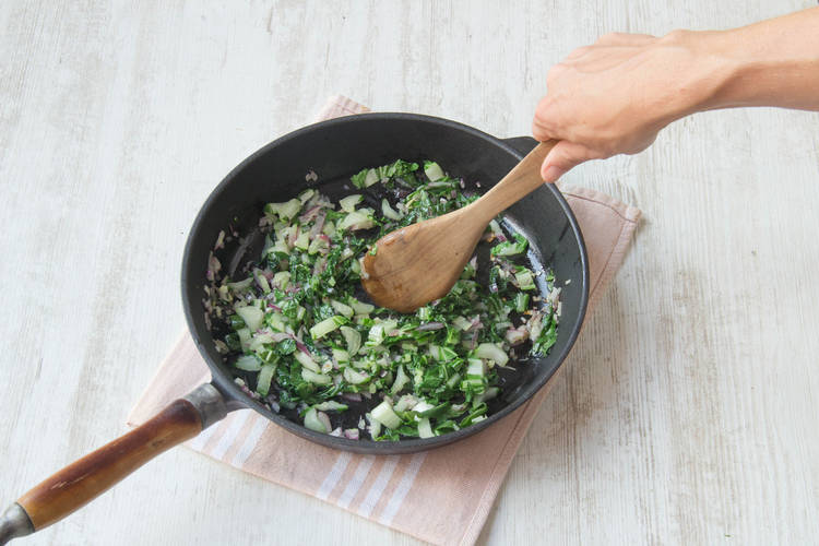 Cook the collard greens