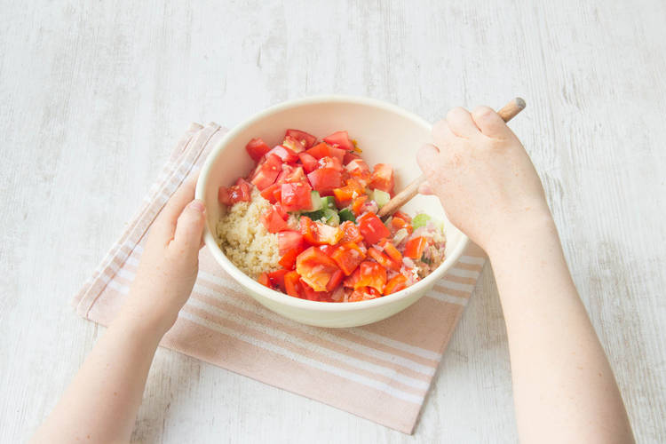 Mix your veggies and couscous