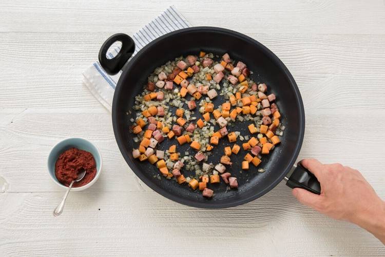 Crisp the pancetta
