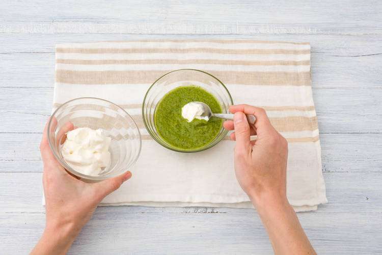 Add the chimichurri to the mayonaise