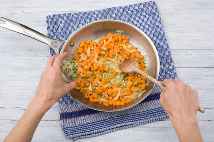 Sweat the vegetables