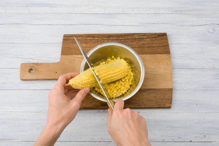 Remove the corn kernels