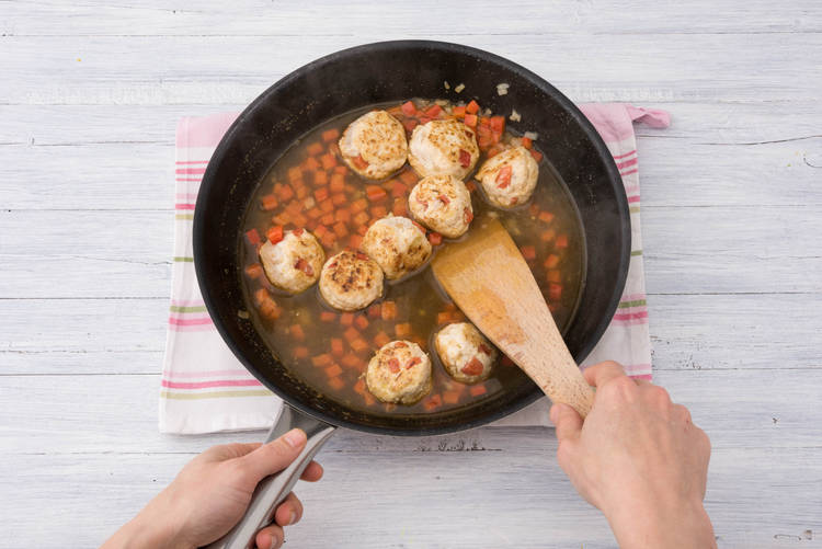Cook the meatballs