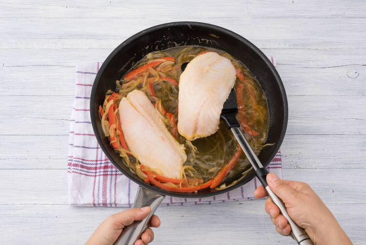 Poach the basa