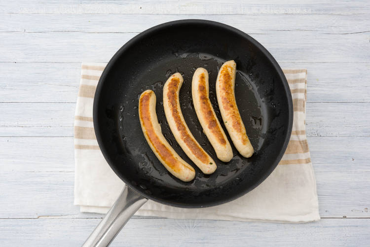 Cook the sausages