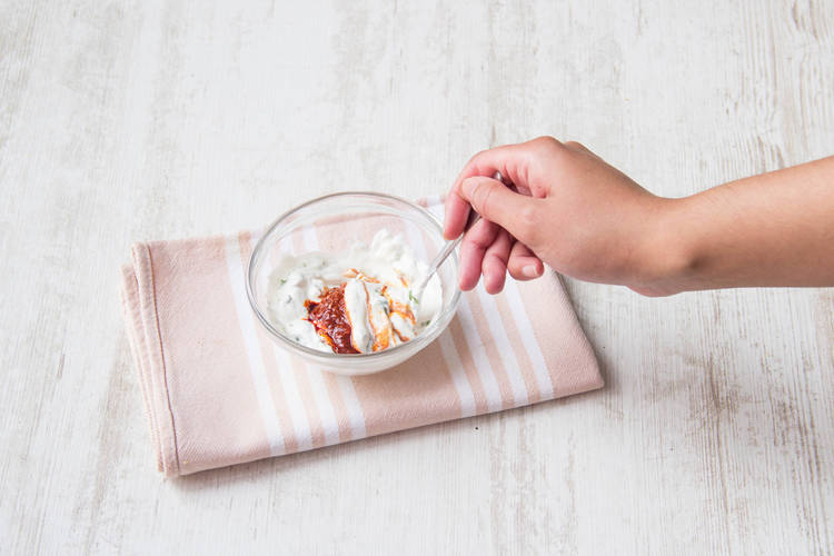 Combing the yoghurt and Tandoori paste