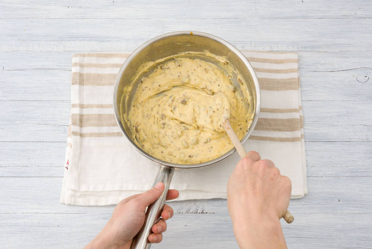 Add creme fraiche to mix
