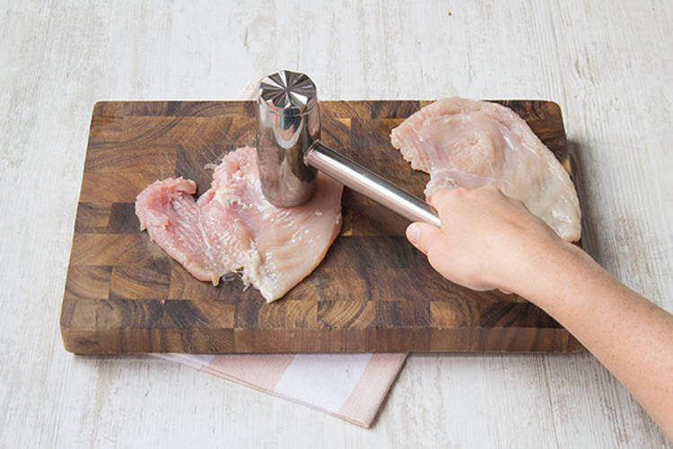 Prepare the chicken breast