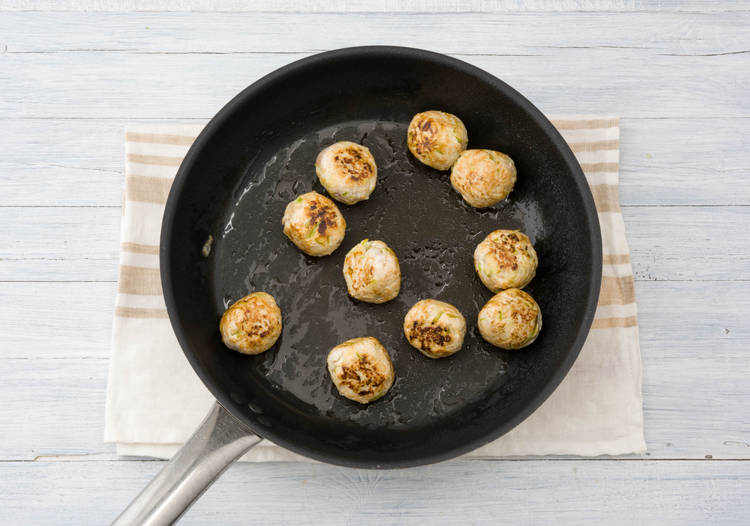 Cook the meatballs