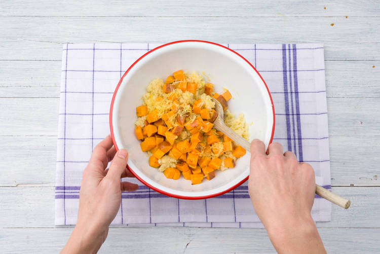 Combine the couscous & potato