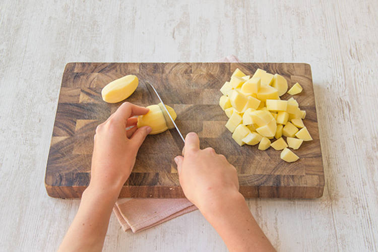 cube potatoes