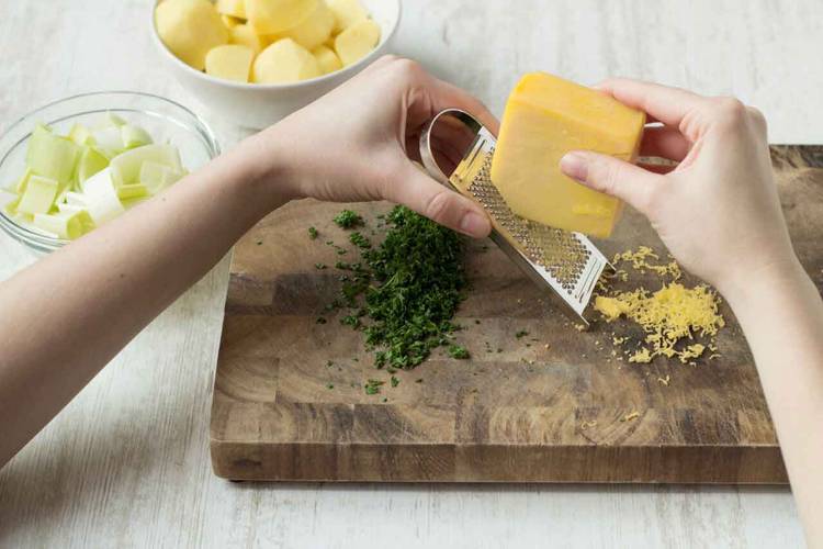 Grate your cheese