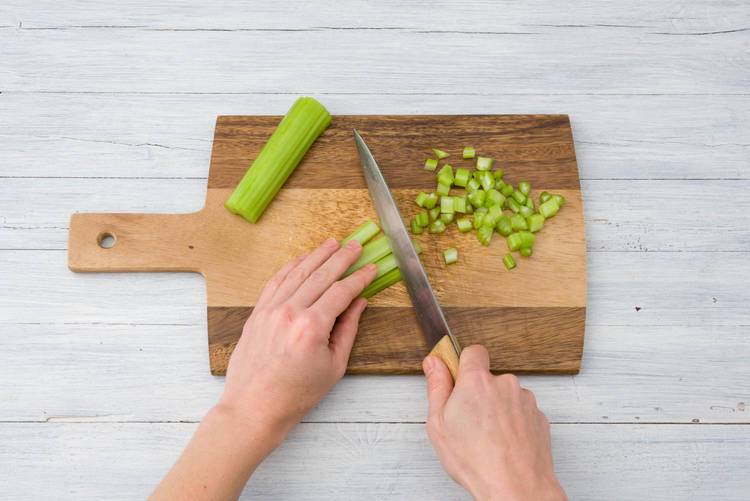 Chop celery