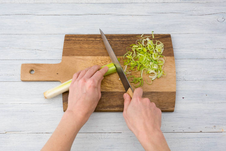 Slice your leeks