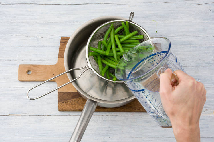 Run cold water through beans