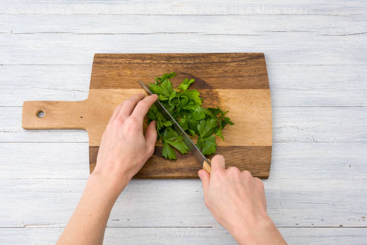 Chop your parsley