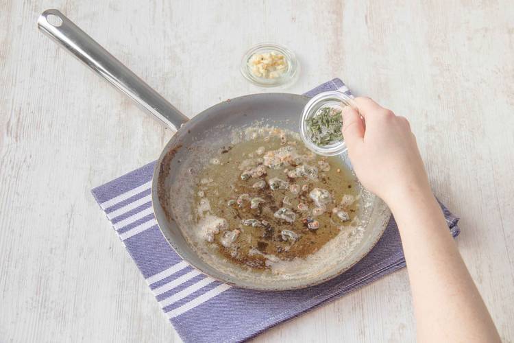 Add the sage to the pan