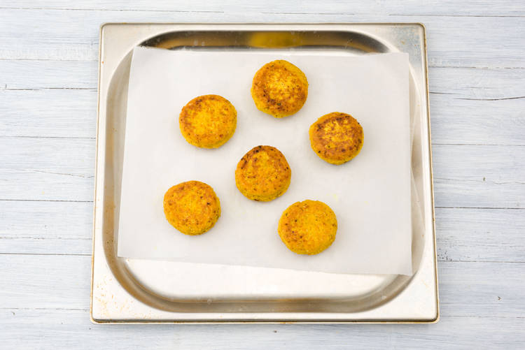 Cook the falafels