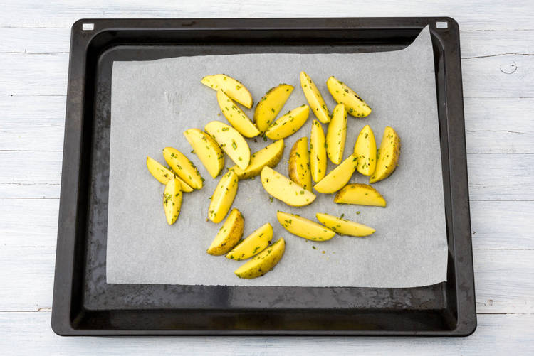 Roast potato wedges