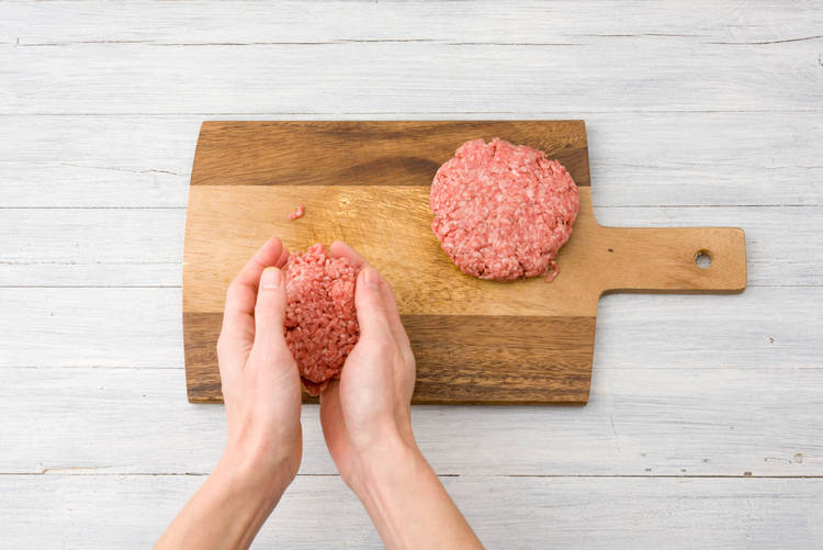 Shape the mince into patties