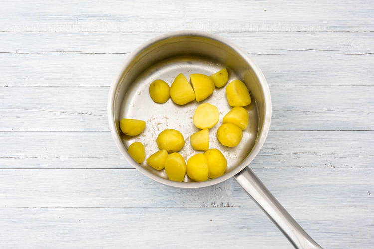 Par boil potatoes