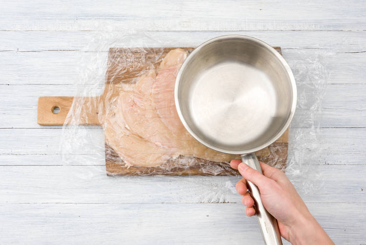 Whack chicken breasts