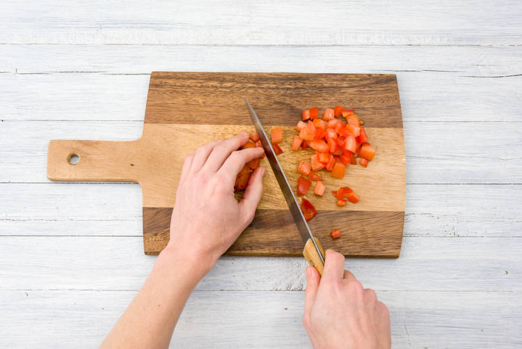 Chop your tomato