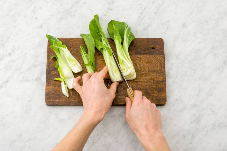 Pak Choi shcneiden