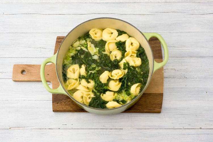 add kale and tortellini