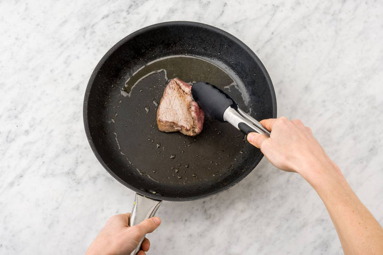 Steak anbraten