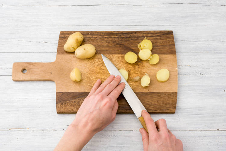 Crush your potatoes slightly
