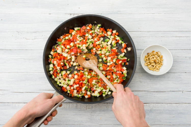 Cook the veggies