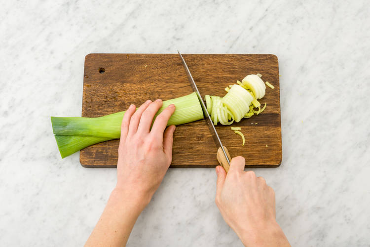 Slice your leek