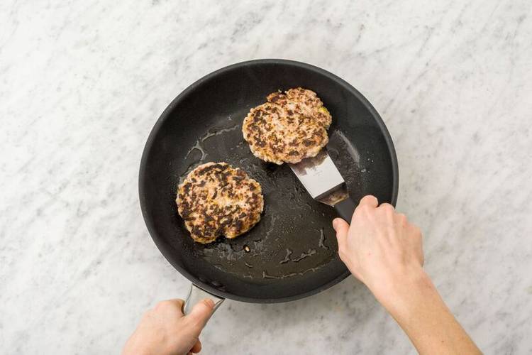 cook burgers