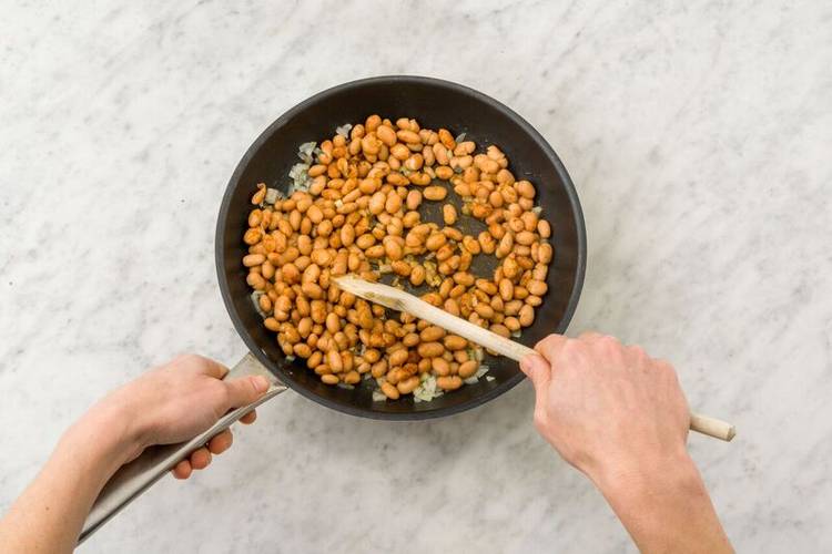 Make bean mixture