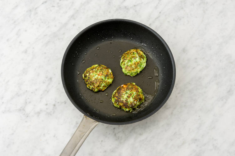 Cook the fritters