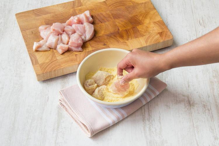 Coat your chicken in the cornflour