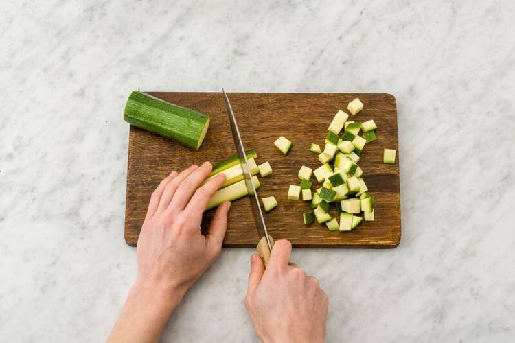 Cube zucchini